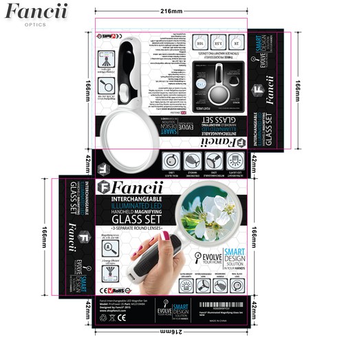 Sophisticated Box Design for Fancii, Leader in Health and Beauty Products.