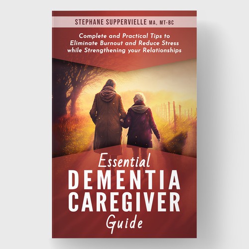 Dementia Caregiver Guide Book cover design