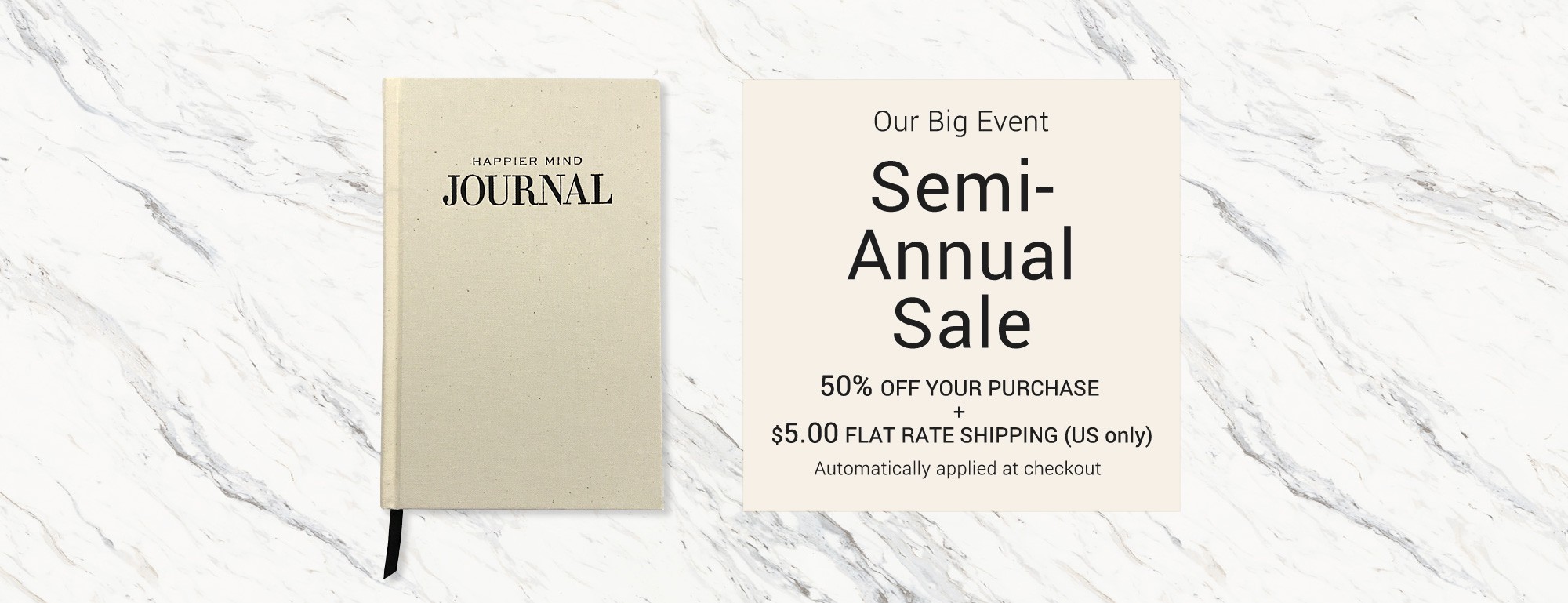 Happier Mind Journal 50% off