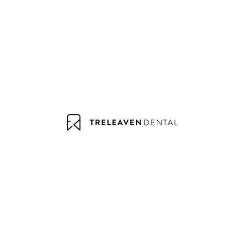 clean yet unique logo design for treleaven dental