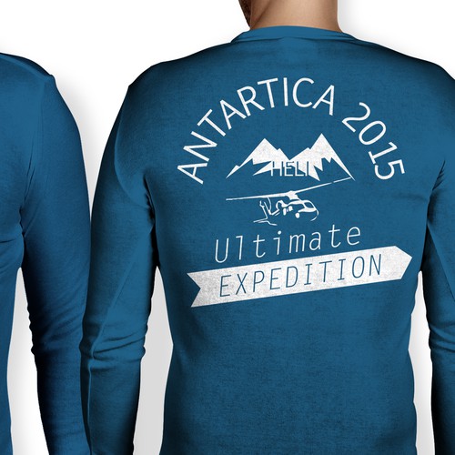 Creative long sleeve shirt design for helicopter company 2015 Antartica exhibition