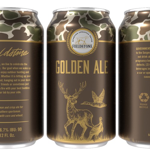 Golden Ale Beer Label Design