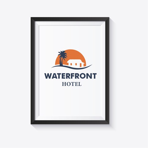 Combination Logo for WATERFRONT HOTEL