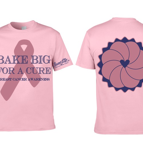 T-Shirt Design for Cupcakes To Cure Breast Cancer