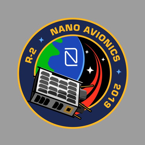 Illustrate a mission patch for a satellite mission!
