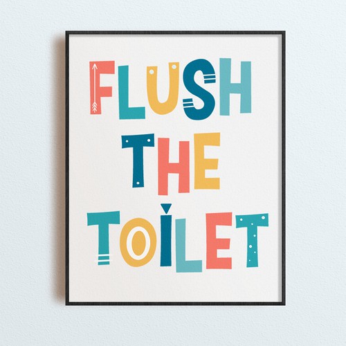 Bathroom poster for kids