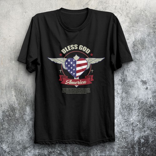 Patriotic Christian T Shirt Design