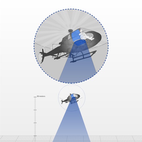 Illustration of Perfect Visibility for Helicopter