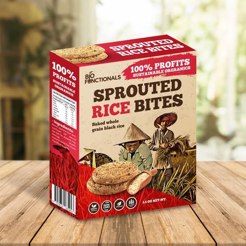 Sprouted rice bites