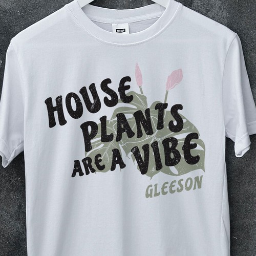 Retro House Plant Shirt design