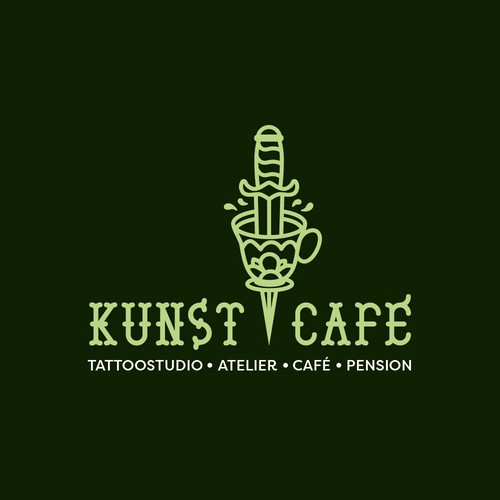 Logoidee für Tattoostudio mit Café