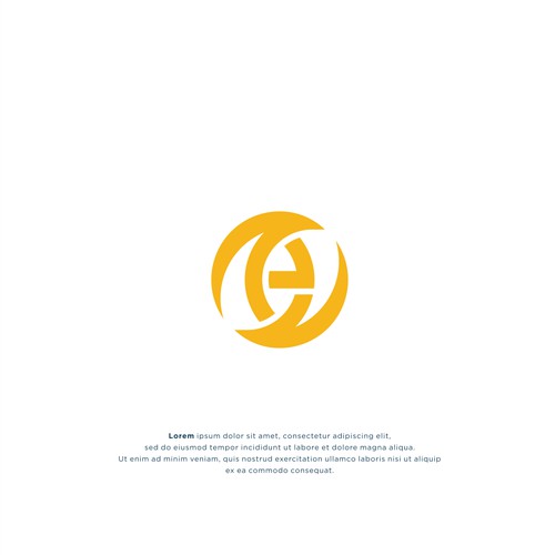 Letter E Abstract and Modern