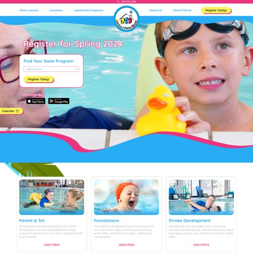 Swimming lesson Homepage