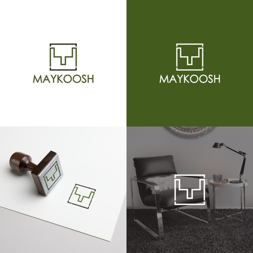 Maykoosh furniture logo design.