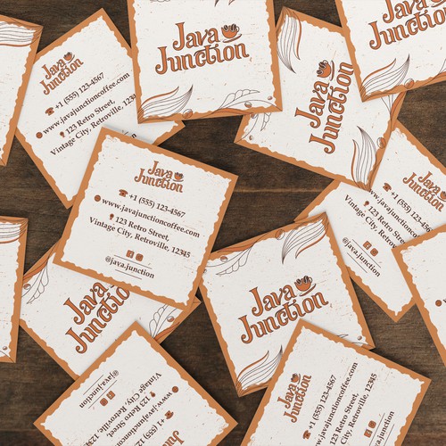 Bussiness card design for Java Junction coffee shop