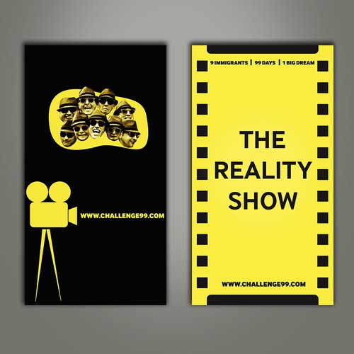 Create a flyer for Reality Show "Challenge99.com"