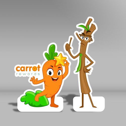 Stick And Carrot CHaracter Design