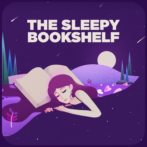 Podcast cover picture for the sleepy bookshelf