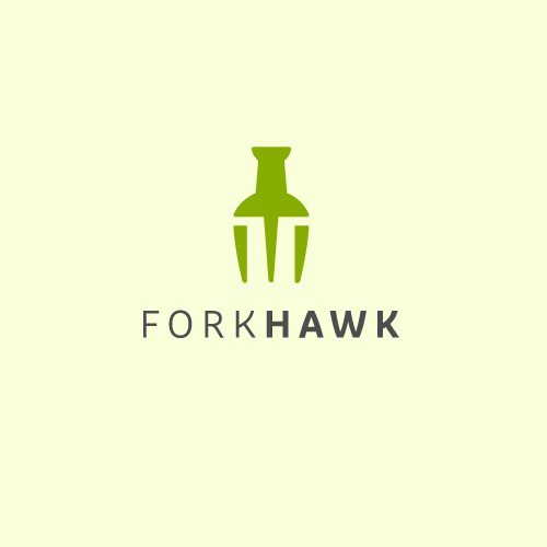 Minimal logo concept for Fork Hawk