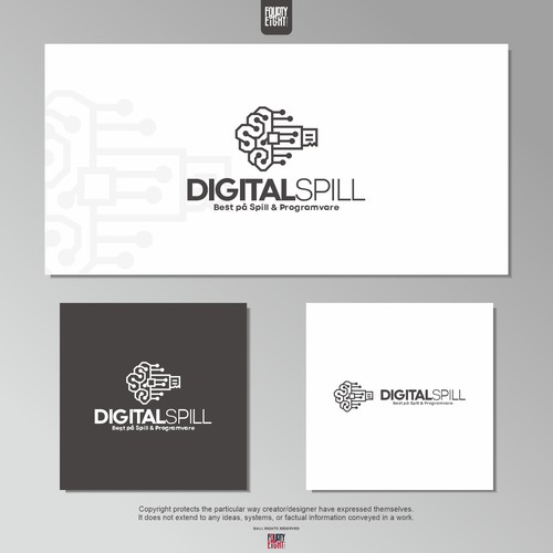 digital spill modern logo concept
