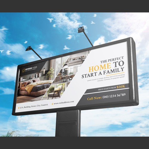 Eye-Catching Real Estate Billboard Design