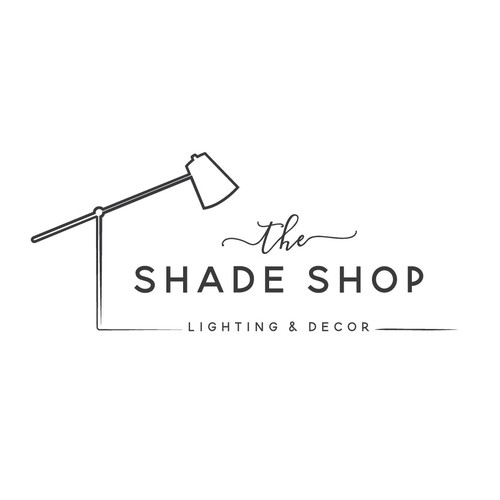 Simple line art for a lamp and lighting store