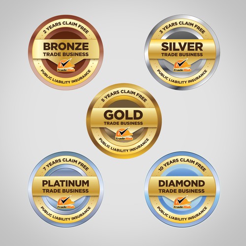 Set of digital award medals