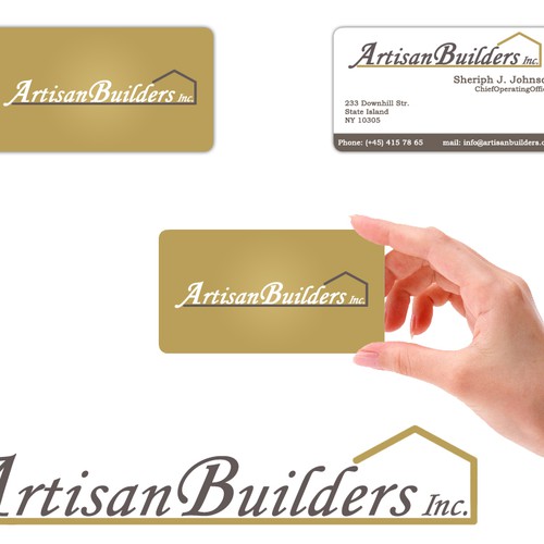 Logo and business card for construction company