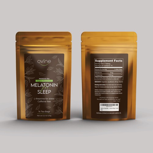 Design for a peppermint sleep tea package