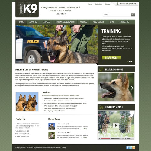 Create the next website design for iK9
