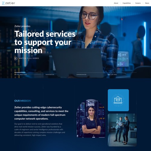 Web Design for a cyber security company