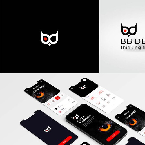 self logo B&B design