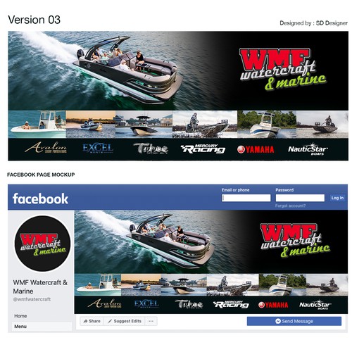 Facebook Page Cover for High End - Energetic Boat Dealership