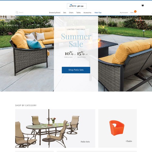 Patio Furniture Landing Page