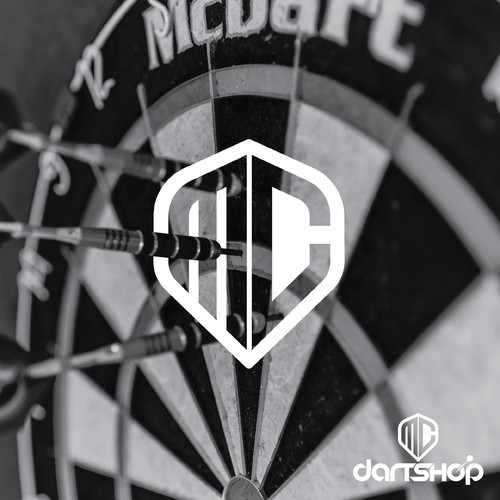 Bullseye! On the oche for a top flight darts logo.