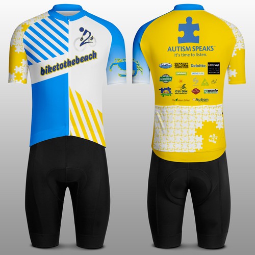 Custom Cycling Jersey for Autism Bike Ride