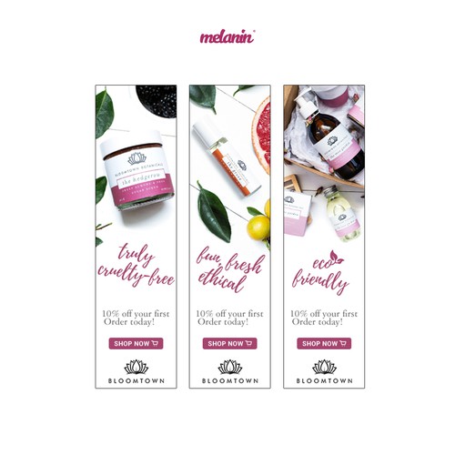 Clean Web Banner Concept for Beauty Products