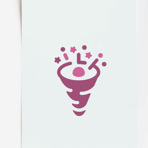 Simple Confetti element Mark logo