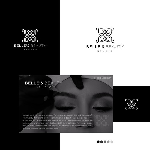 Logo concept for BELLE'S BEAUTY STUDIO