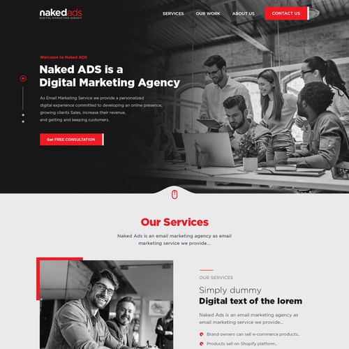 We Need a Powerful Web Design for Our Email Marketing Agency