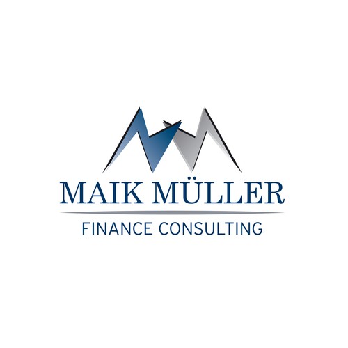 An elegant and dynamic logo for a finance consulting company