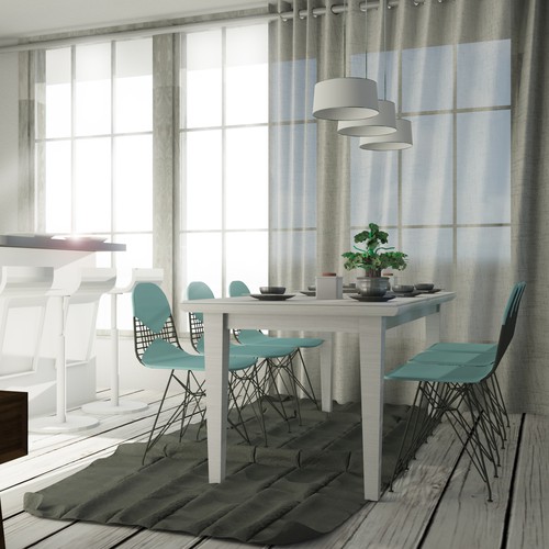 District of Pashant Apt Building Dining Room/Kitchen Interior