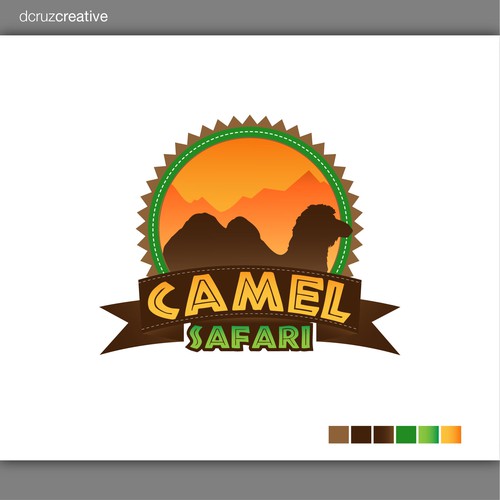 logo concept for camel safari