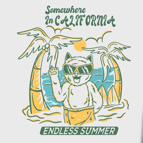 T-Shirt Design "Somewhere In California