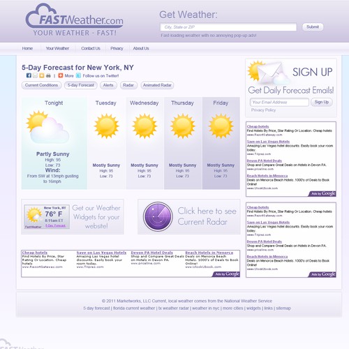 Help FastWeather.com take on weather.com with new look!