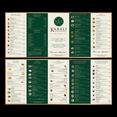 Kabali Restaurant Menu