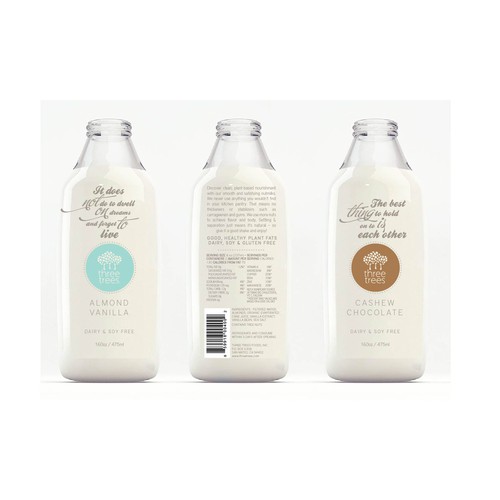 Packaging Design for High-Growth Natural Food Startup making Nutmilks