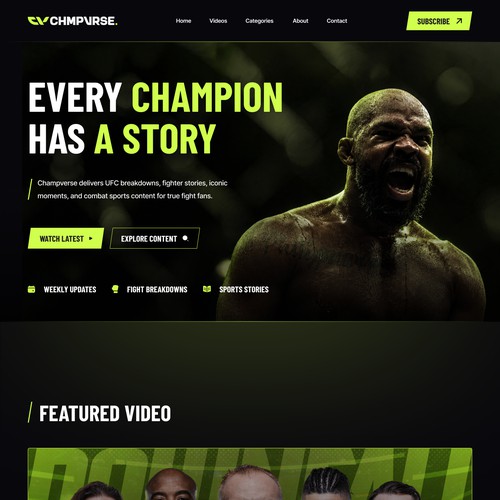 Champverse Sports Media Website