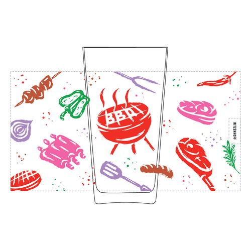 BBQ glasses illustration