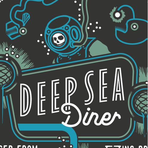 Retro Diner Style Coffee Label for Lost Lagoon